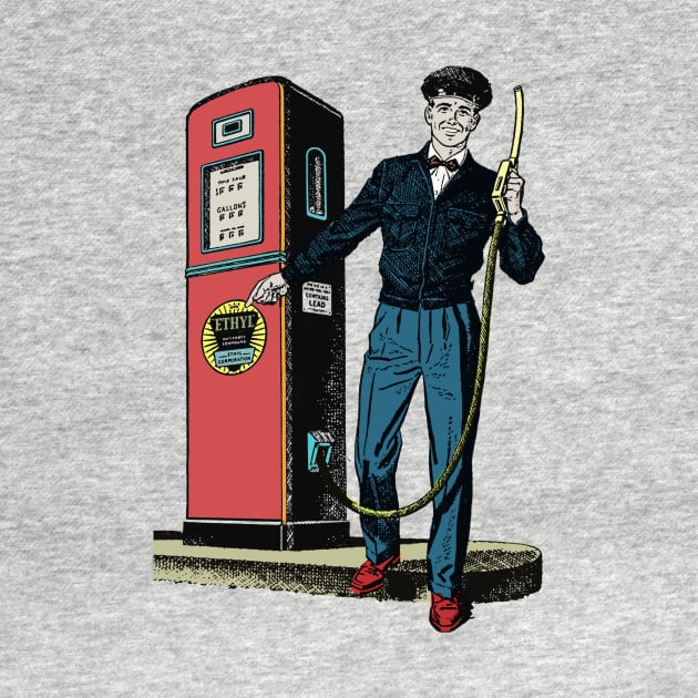 Vintage gas station attendant by bestree